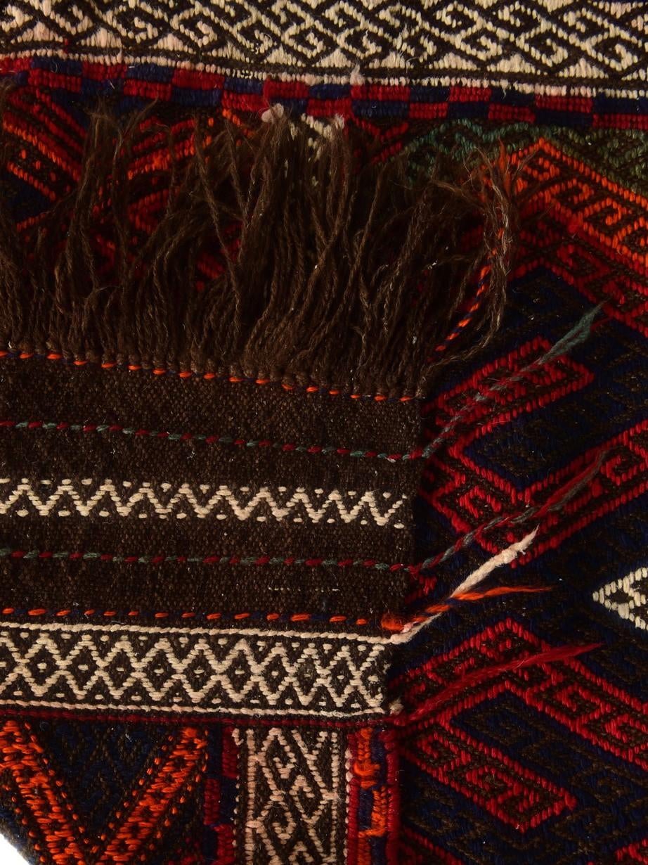 2' 1 x 10' 6 Hand Knotted Kilim Fars Persian Wool Runner Rug