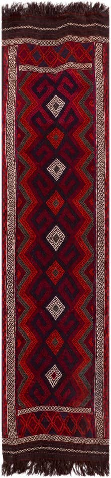 Detail image of 2' 1 x 10' 6 Hand Knotted Kilim Fars Persian Wool Runner Rug