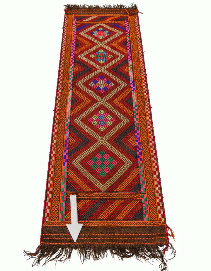 2' 2 x 7' 5 Hand Knotted Kilim Fars Persian Wool Runner Rug