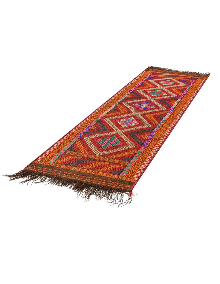 Detail image of 2' 2 x 7' 5 Hand Knotted Kilim Fars Persian Wool Runner Rug
