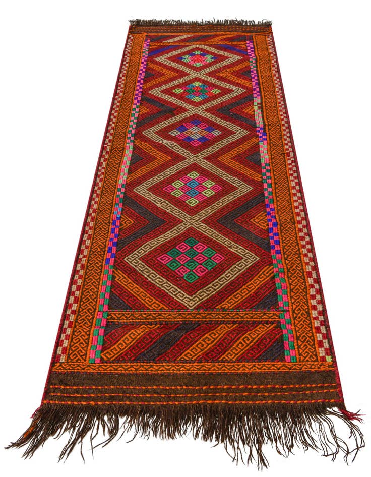 Detail image of 2' 2 x 7' 5 Hand Knotted Kilim Fars Persian Wool Runner Rug