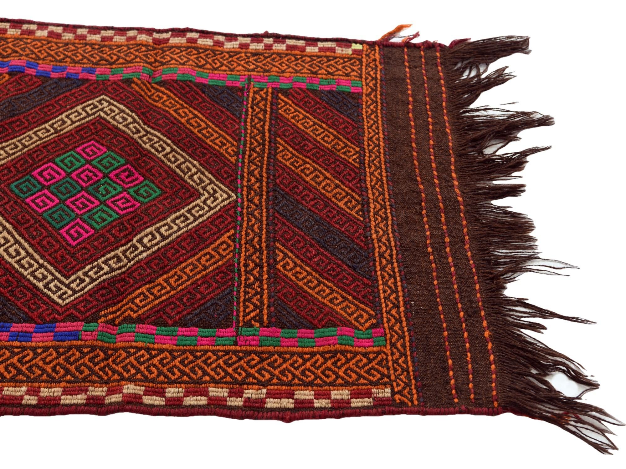 2' 2 x 7' 5 Hand Knotted Kilim Fars Persian Wool Runner Rug