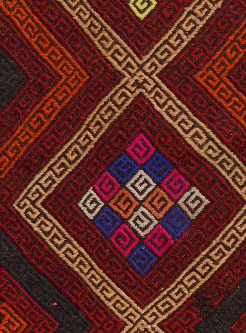 2' 2 x 7' 5 Hand Knotted Kilim Fars Persian Wool Runner Rug