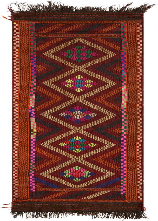 2' 2 x 7' 5 Hand Knotted Kilim Fars Persian Wool Runner Rug