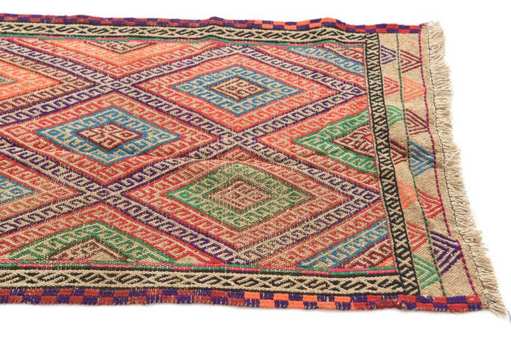 2' x 9' 9 Hand Knotted Kilim Fars Persian Wool Runner Rug