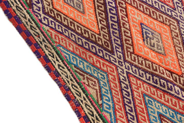 2' x 9' 9 Hand Knotted Kilim Fars Persian Wool Runner Rug