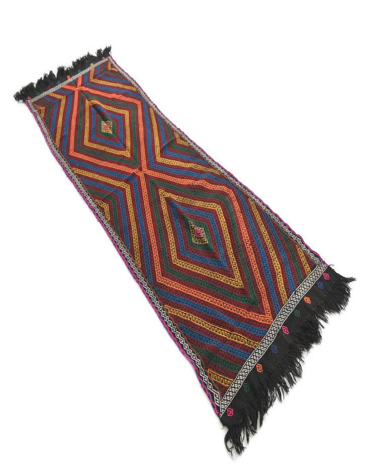 Detail image of 2' 10 x 8' 9  Hand Knotted Kilim Fars Persian Wool Runner Rug