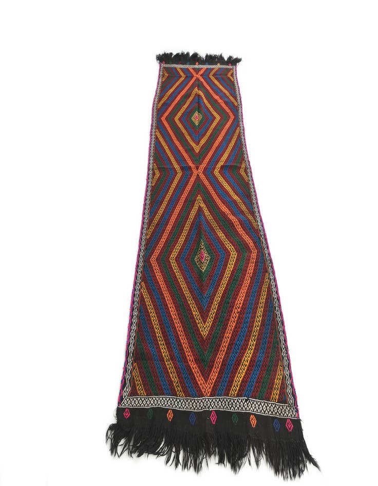 Detail image of 2' 10 x 8' 9  Hand Knotted Kilim Fars Persian Wool Runner Rug