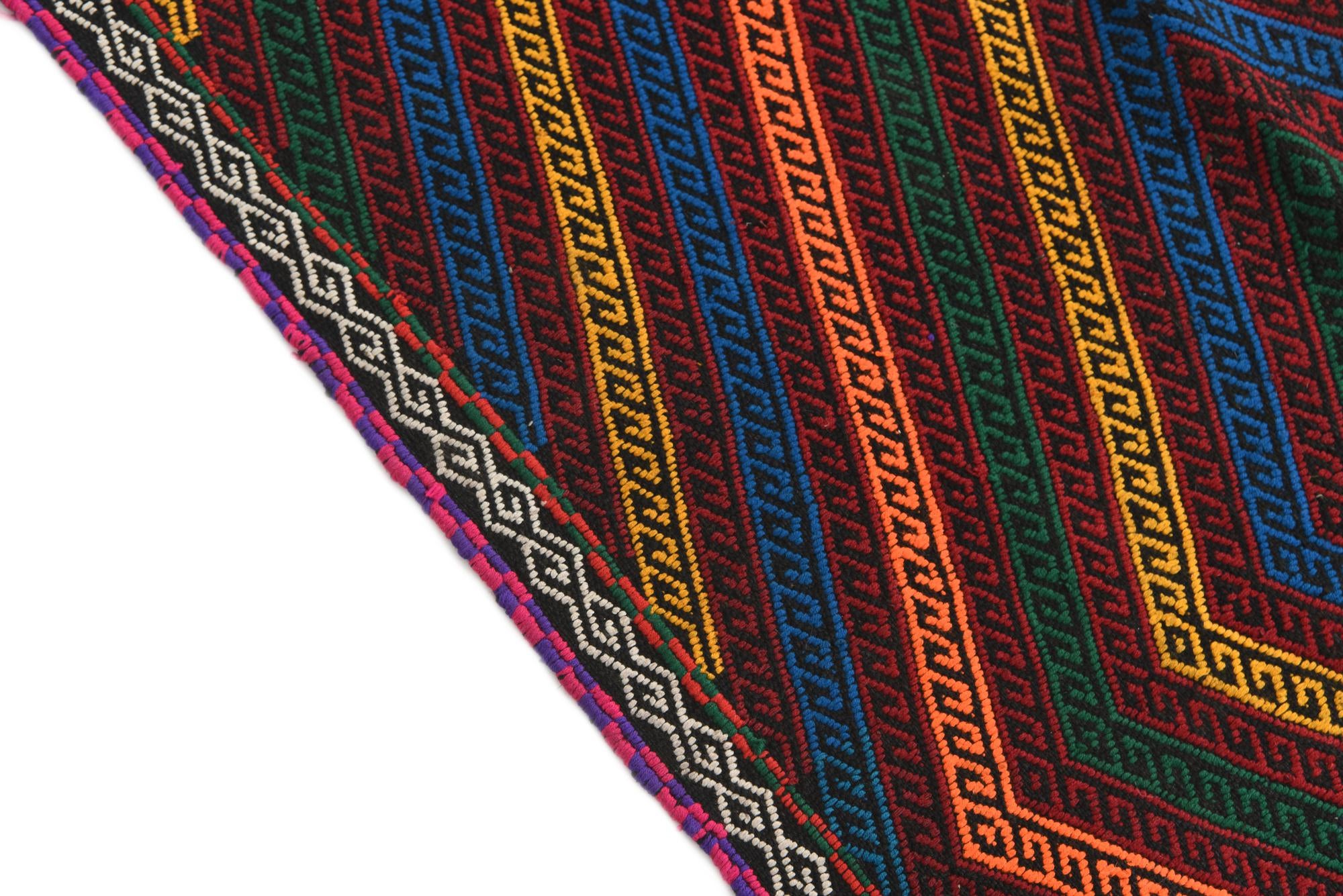 2' 10 x 8' 9 Hand Knotted Kilim Fars Persian Wool Runner Rug