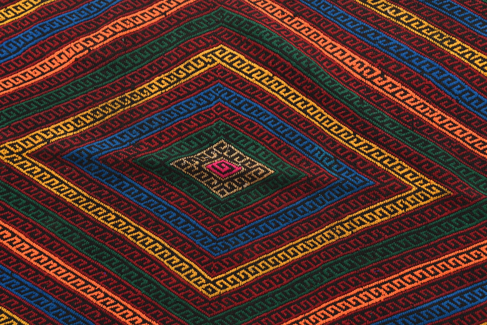 2' 10 x 8' 9 Hand Knotted Kilim Fars Persian Wool Runner Rug