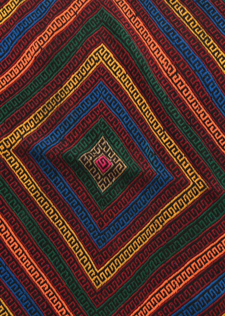2' 10 x 8' 9 Hand Knotted Kilim Fars Persian Wool Runner Rug