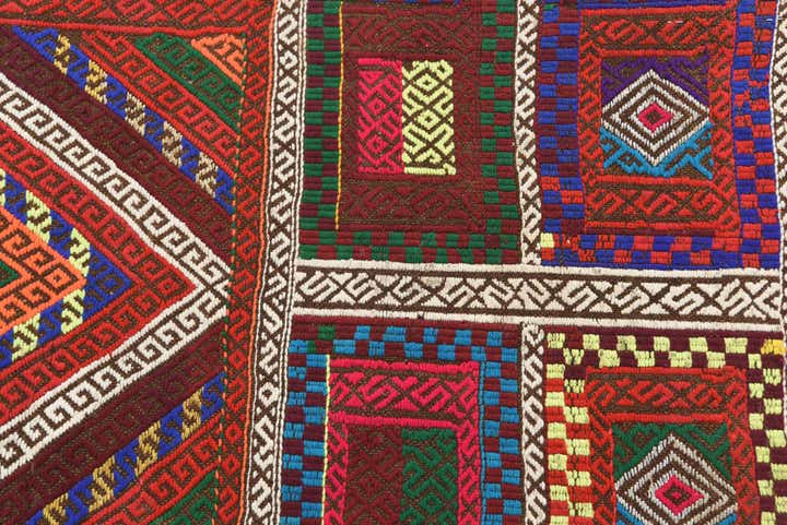 2' x 8' Hand Knotted Kilim Fars Persian Wool Runner Rug