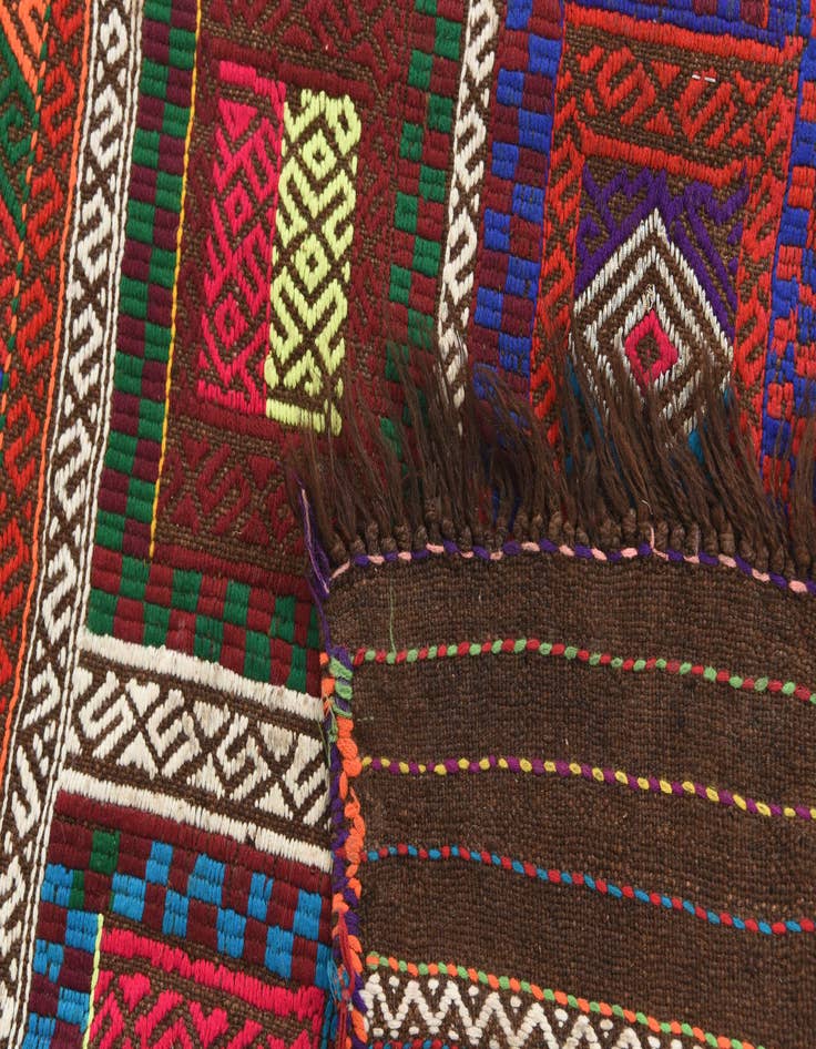 Detail image of 2' x 8'  Hand Knotted Kilim Fars Persian Wool Runner Rug