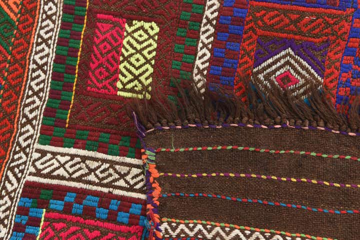 2' x 8' Hand Knotted Kilim Fars Persian Wool Runner Rug