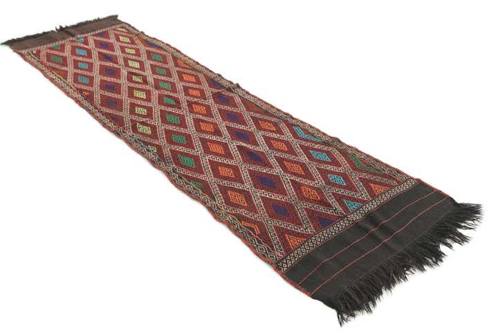 2' 5 x 8' 6 Hand Knotted Kilim Fars Persian Wool Runner Rug