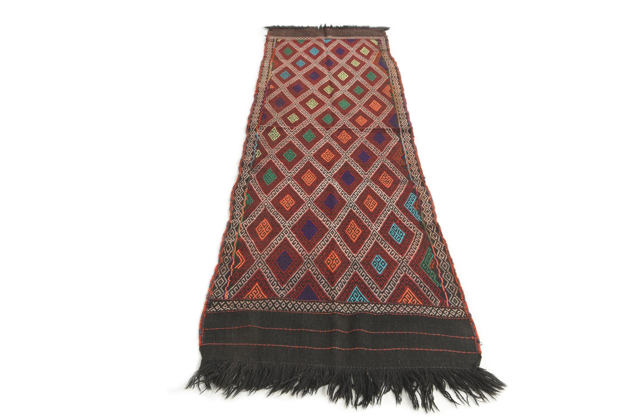 2' 5 x 8' 6 Hand Knotted Kilim Fars Persian Wool Runner Rug