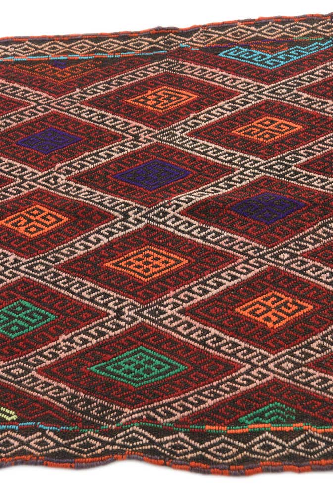 2' 5 x 8' 6 Hand Knotted Kilim Fars Persian Wool Runner Rug