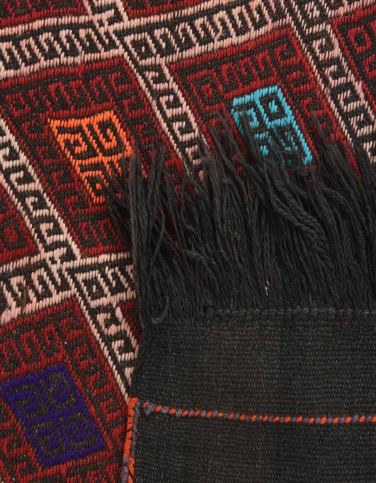 Detail image of 2' 5 x 8' 6  Hand Knotted Kilim Fars Persian Wool Runner Rug