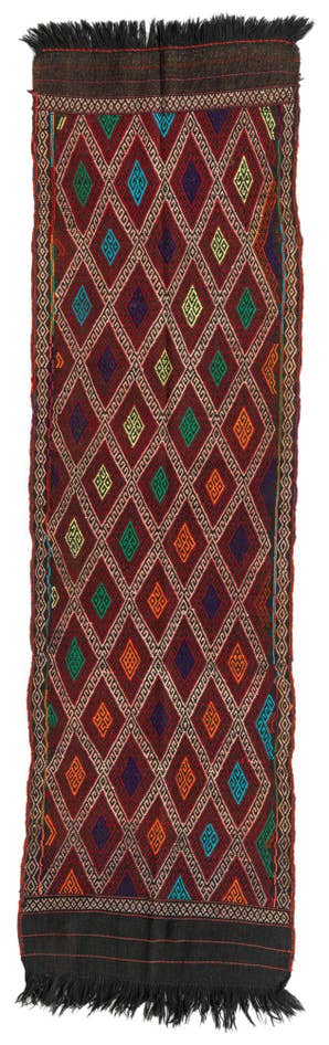 Detail image of 2' 5 x 8' 6 Hand Knotted Kilim Fars Persian Wool Runner Rug