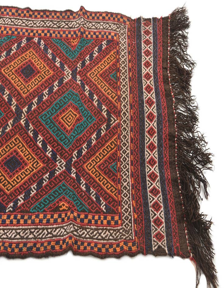 Detail image of 2' 5 x 10' 1  Hand Knotted Kilim Fars Persian Wool Runner Rug