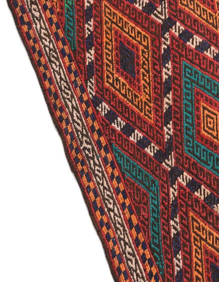 Detail image of 2' 5 x 10' 1  Hand Knotted Kilim Fars Persian Wool Runner Rug