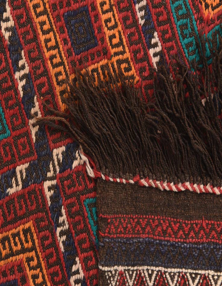 Detail image of 2' 5 x 10' 1  Hand Knotted Kilim Fars Persian Wool Runner Rug