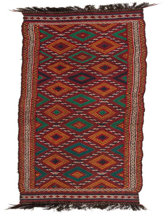 Detail image of 2' 5 x 10' 1 Hand Knotted Kilim Fars Persian Wool Runner Rug