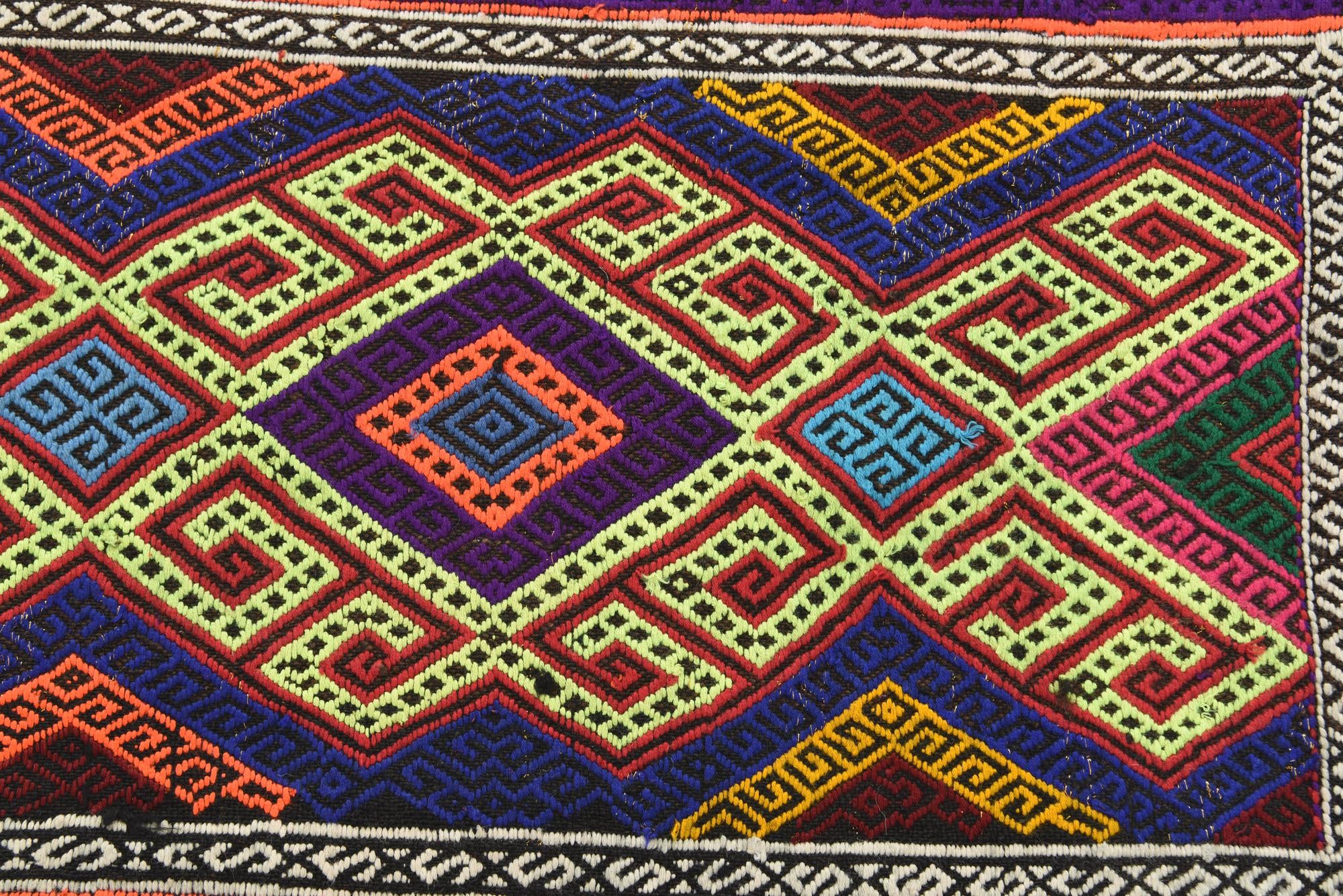 2' 3 x 8' 9 Hand Knotted Kilim Fars Persian Wool Runner Rug