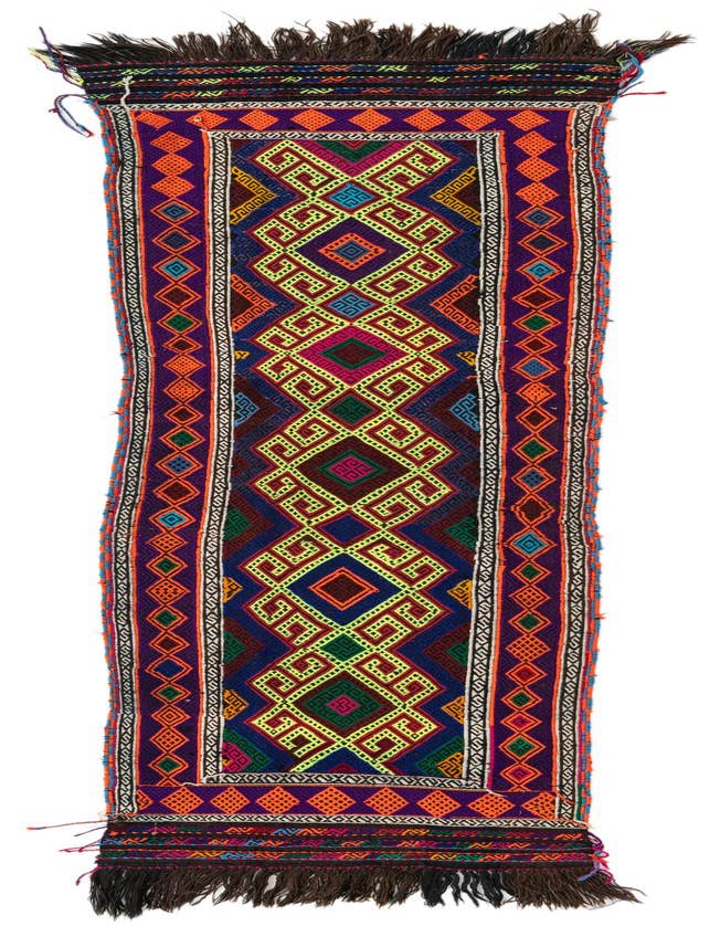 Detail image of 2' 3 x 8' 9 Hand Knotted Kilim Fars Persian Wool Runner Rug