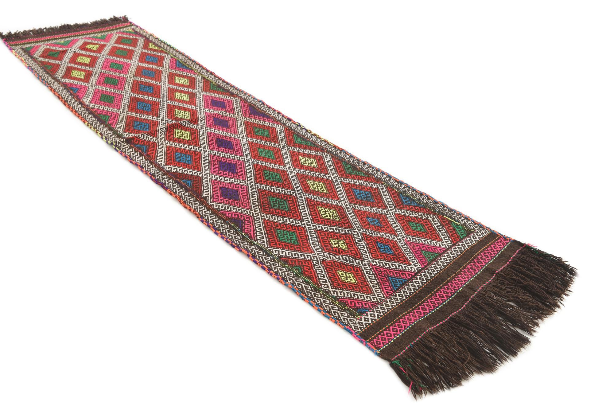 2' 6 x 9' 6 Hand Knotted Kilim Fars Persian Wool Runner Rug