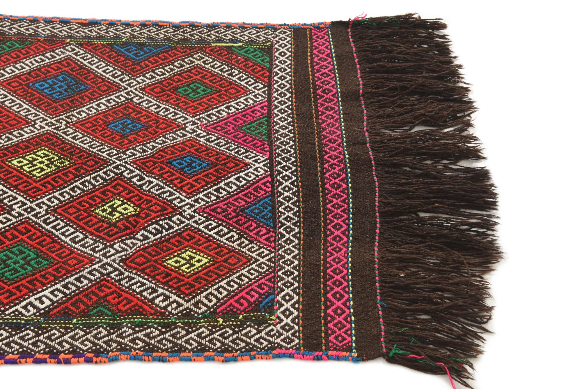 2' 6 x 9' 6 Hand Knotted Kilim Fars Persian Wool Runner Rug