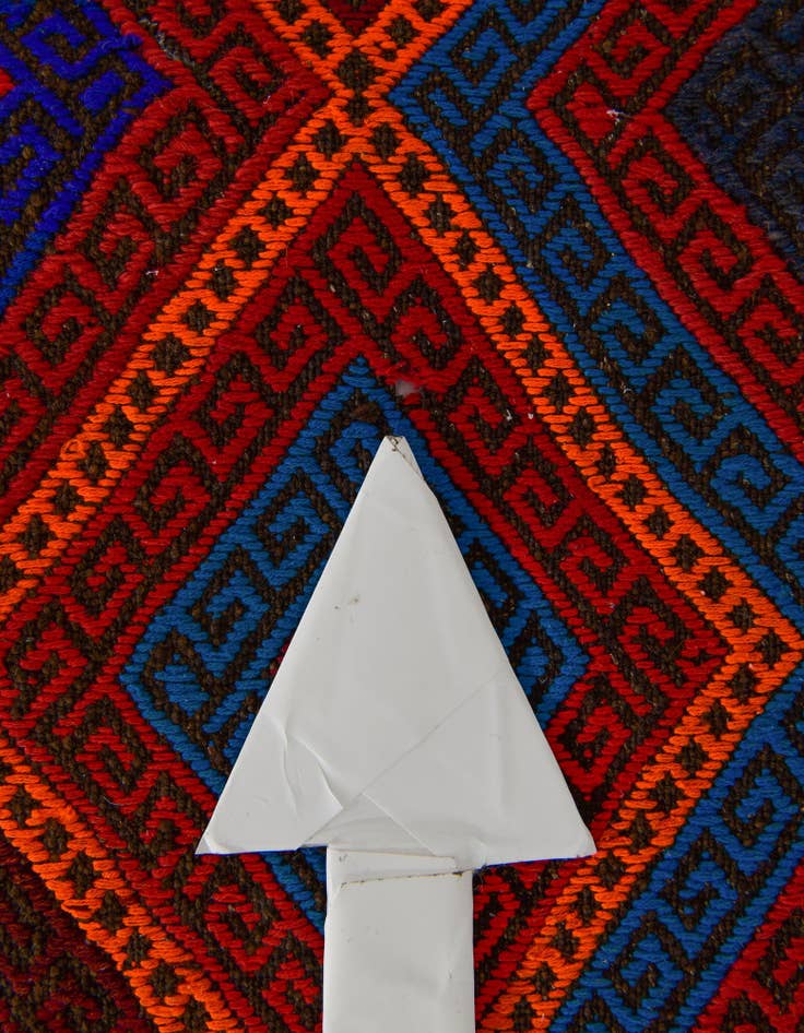 Detail image of 2' 1 x 8' 4 Hand Knotted Kilim Fars Persian Wool Runner Rug