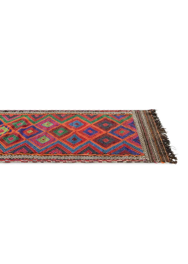 2' 1 x 8' 4 Hand Knotted Kilim Fars Persian Wool Runner Rug