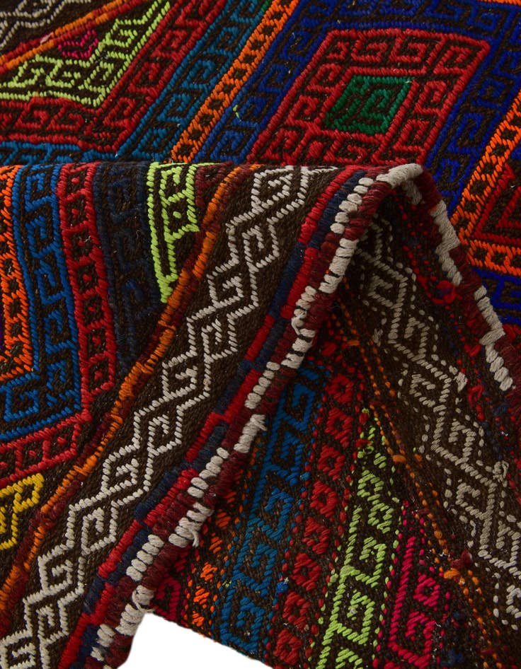 Detail image of 2' 1 x 8' 4 Hand Knotted Kilim Fars Persian Wool Runner Rug