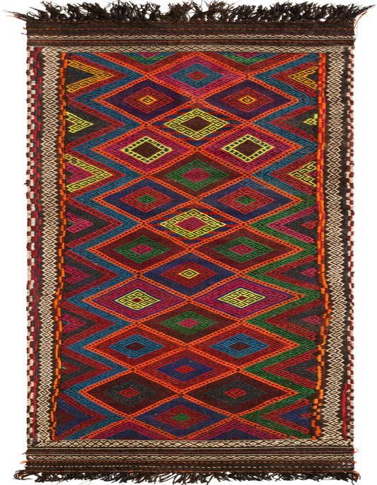 2' 1 x 8' 4 Hand Knotted Kilim Fars Persian Wool Runner Rug
