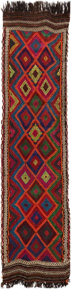 2' 1 x 8' 4 Hand Knotted Kilim Fars Persian Wool Runner Rug