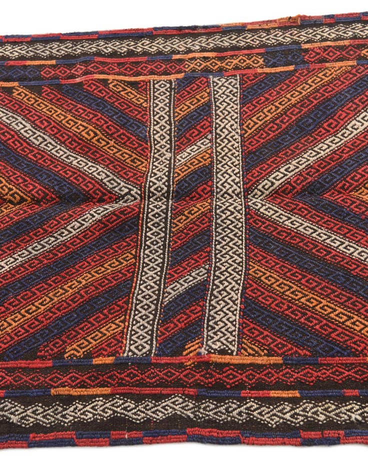 Detail image of 2' 7 x 10' 6  Hand Knotted Kilim Fars Persian Wool Runner Rug