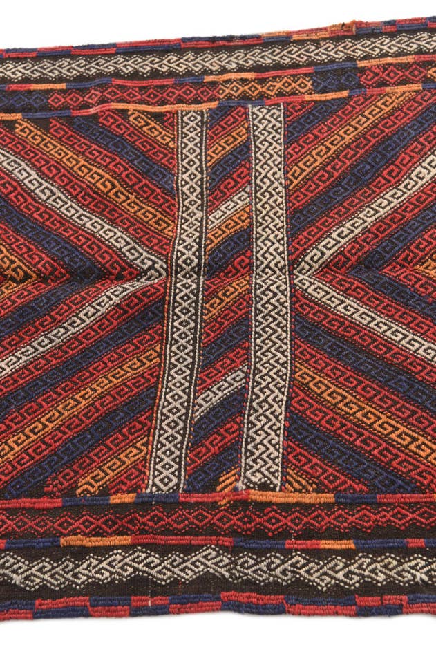 Detail image of 2' 7 x 10' 6 Hand Knotted Kilim Fars Persian Wool Runner Rug