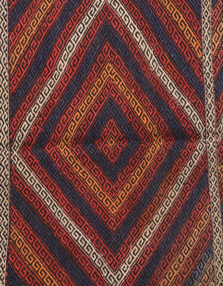 Detail image of 2' 7 x 10' 6  Hand Knotted Kilim Fars Persian Wool Runner Rug