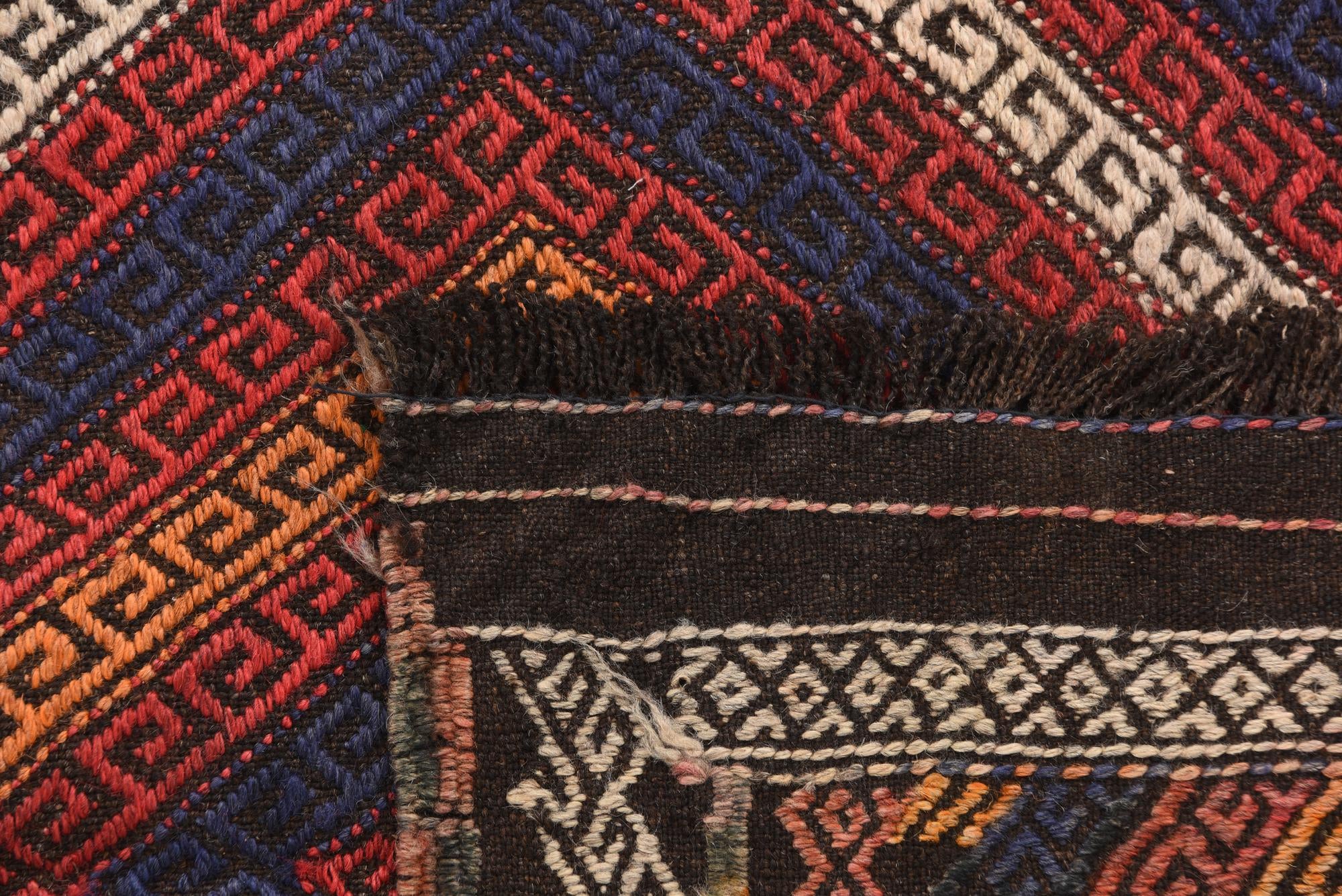 2' 7 x 10' 6 Hand Knotted Kilim Fars Persian Wool Runner Rug
