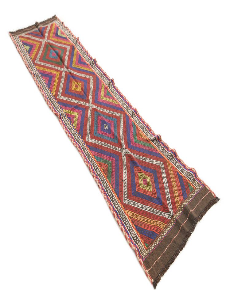 Detail image of 2' 3 x 8' 5 Hand Knotted Kilim Fars Persian Wool Runner Rug