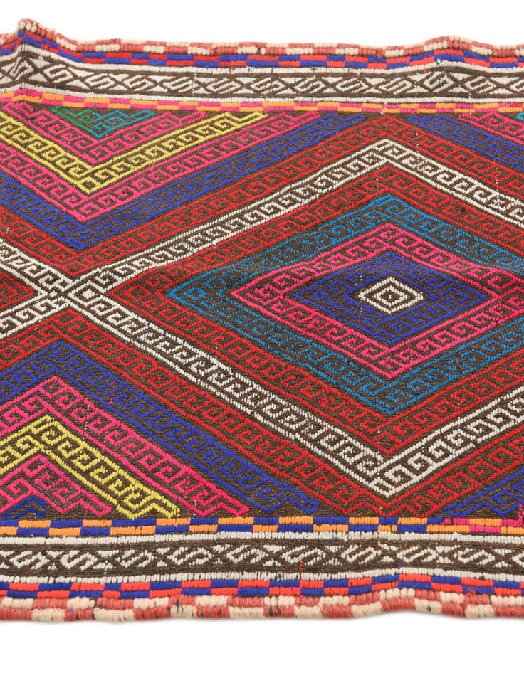 Detail image of 2' 3 x 8' 5  Hand Knotted Kilim Fars Persian Wool Runner Rug