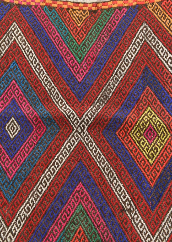 2' 3 x 8' 5 Hand Knotted Kilim Fars Persian Wool Runner Rug