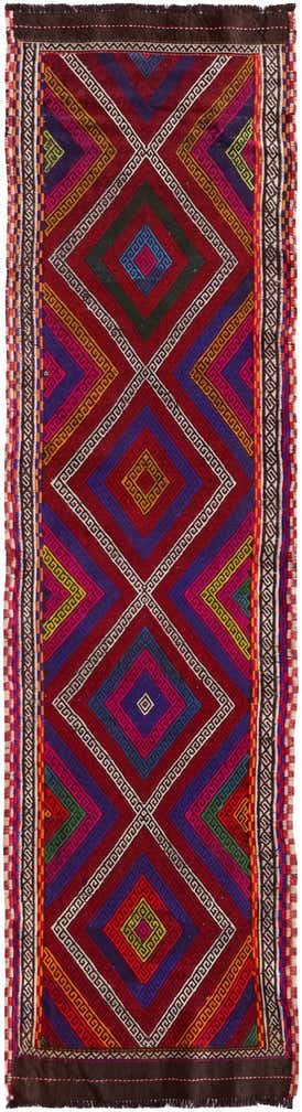 2' 3 x 8' 5 Hand Knotted Kilim Fars Persian Wool Runner Rug