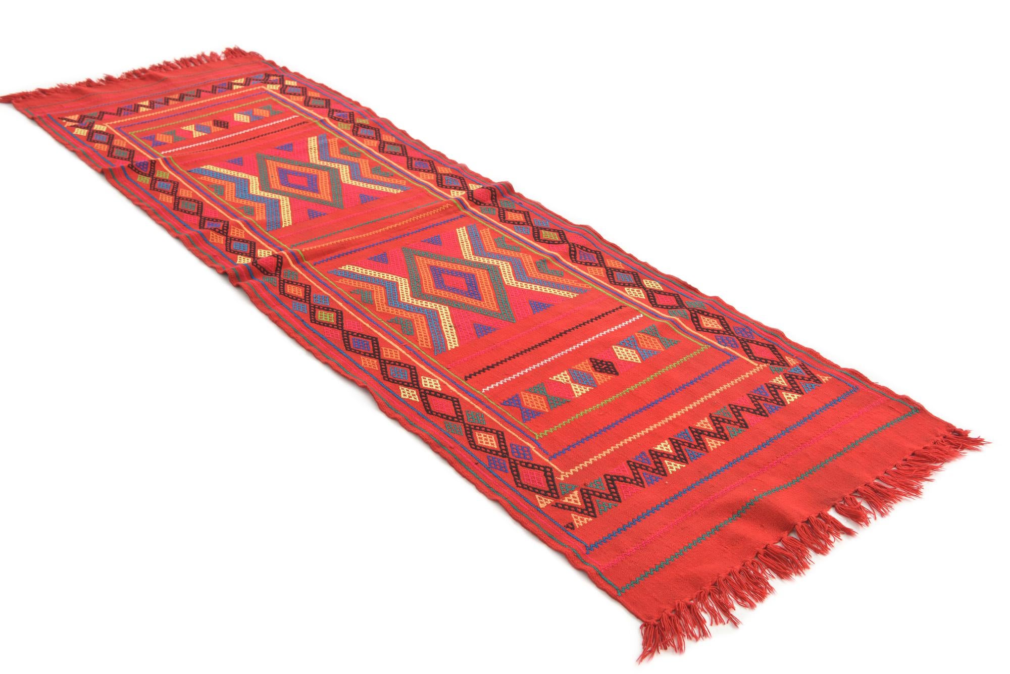 2' 9 x 8' 3 Hand Knotted Kilim Fars Persian Wool Runner Rug