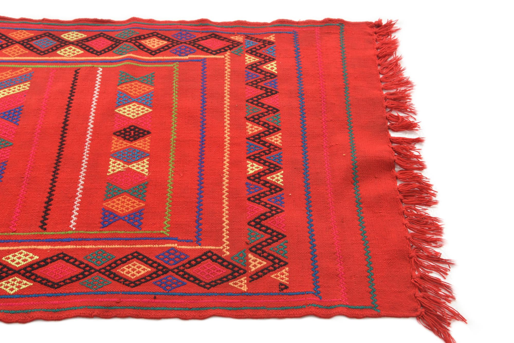 2' 9 x 8' 3 Hand Knotted Kilim Fars Persian Wool Runner Rug