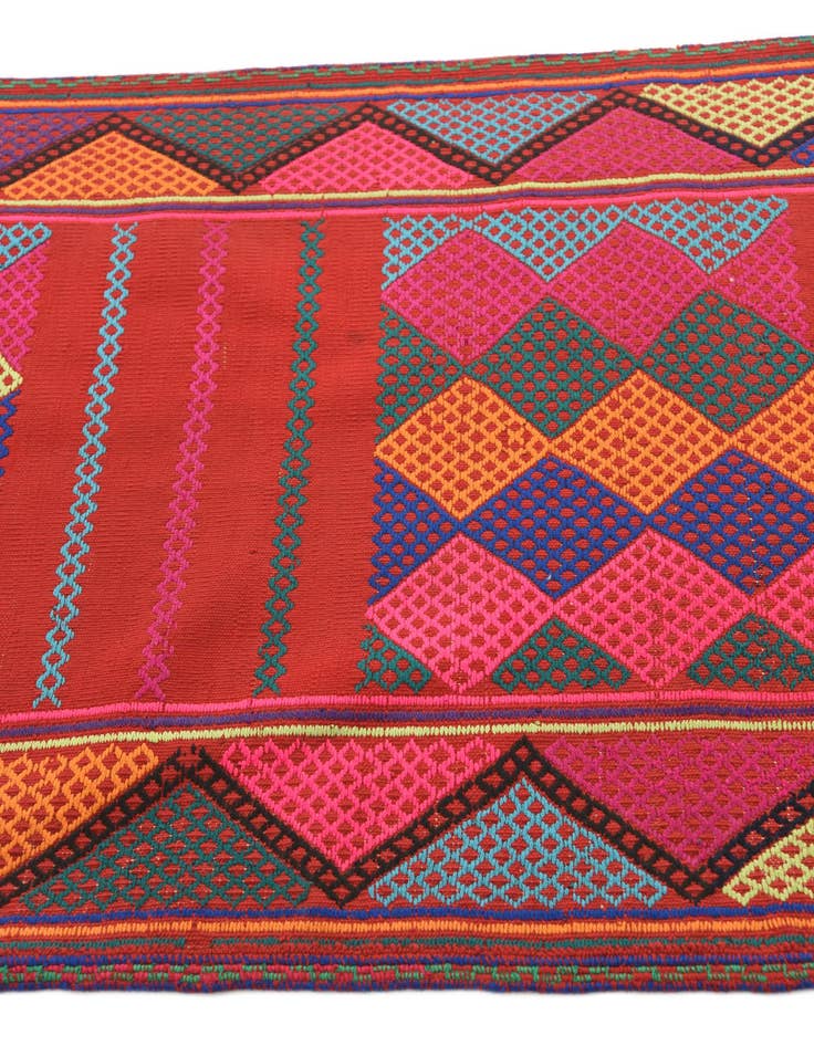 Detail image of 2' 6 x 9' 3  Hand Knotted Kilim Fars Persian Wool Runner Rug