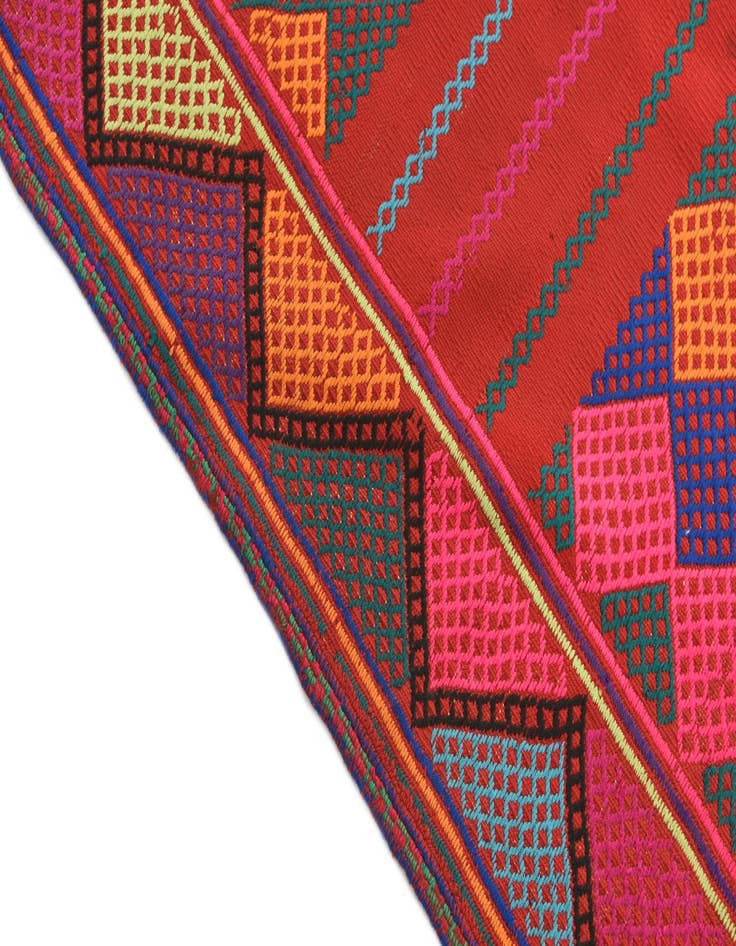 Detail image of 2' 6 x 9' 3  Hand Knotted Kilim Fars Persian Wool Runner Rug