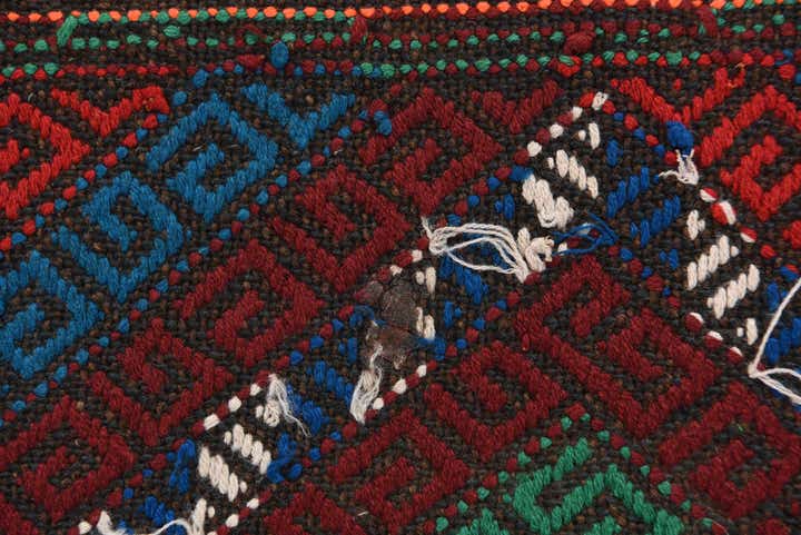 2' 3 x 7' 6 Hand Knotted Kilim Fars Persian Wool Runner Rug