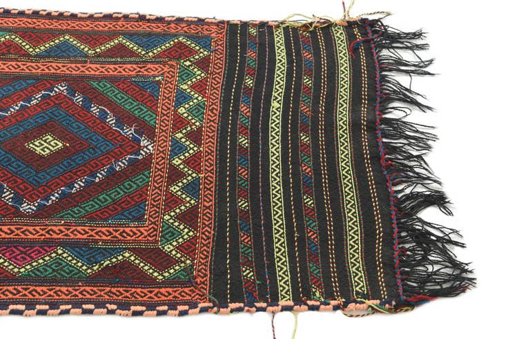 Detail image of 2' 3 x 7' 6 Hand Knotted Kilim Fars Persian Wool Runner Rug